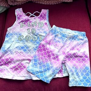 Kids mermaid shorts and top